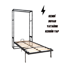 Metal Çerçeveli Tek Kişilik Duvar Yatağı - Metal Kasalı Duvar Yatakları