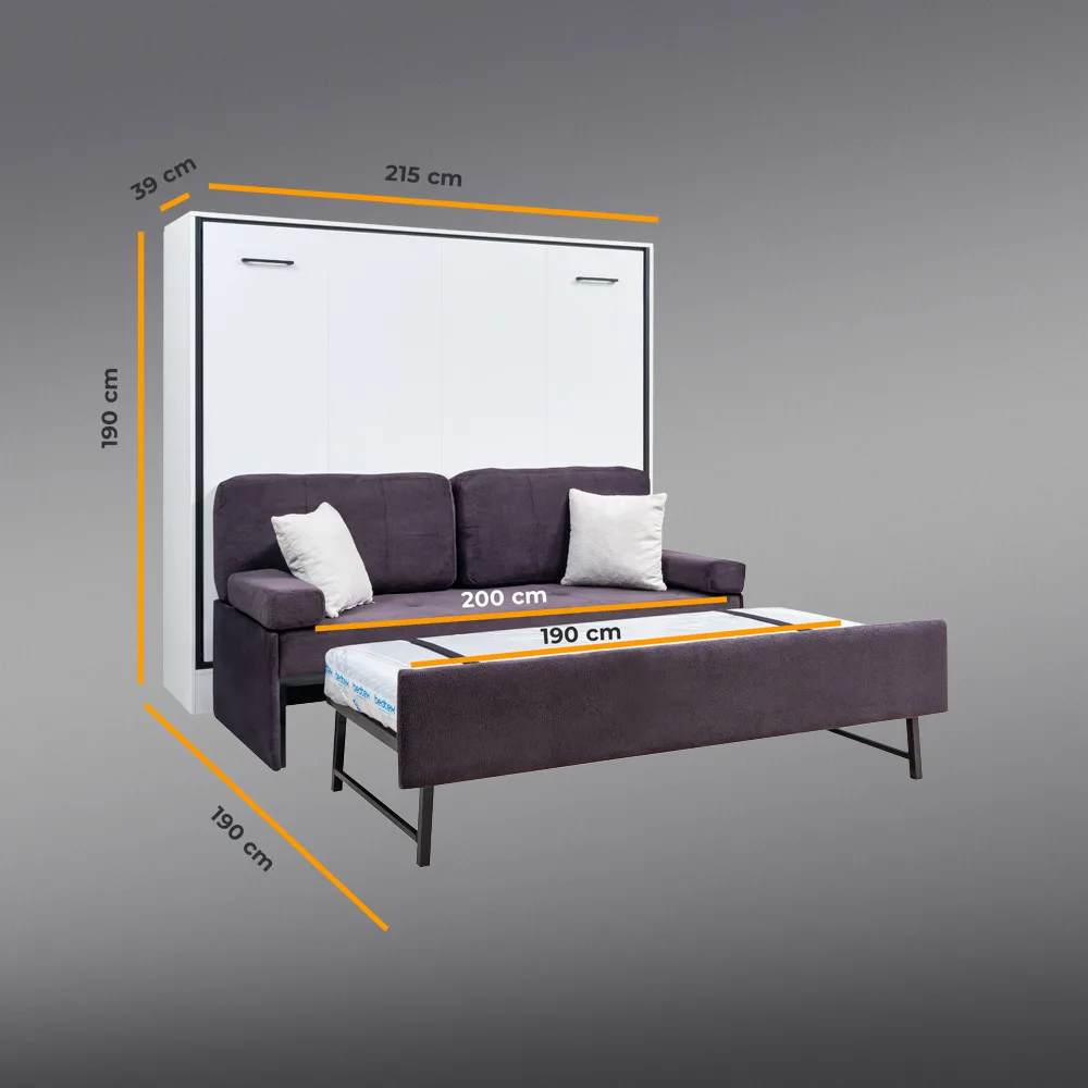 Nora Yatay Daybed (Yavrulu Yatak) - Çift Kişilik Duvar Yatakları Nora Yatay Daybed (Yavrulu Yatak) - Çift Kişilik Duvar Yatakları